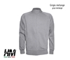 Felpa da uono full zip grigio